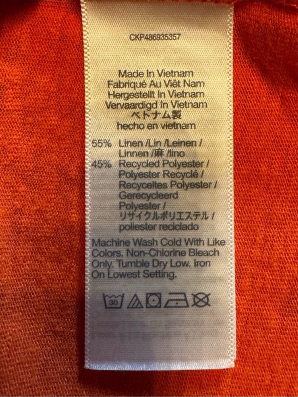 Madewell Linen Blend Scoop Neck Tank Top in Orange, NWT, Women’s Medium - Picture 3 of 3